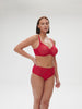 Soutien-gorge avec armatures moulé décolleté plongeant - Rubis/rose