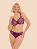 Soutien-gorge avec armatures moulé décolleté plongeant - Mûre