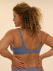 Soutien-gorge avec armatures moulé décolleté plongeant - Bleu Chambray