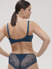 Soutien-gorge avec armatures décolleté plongeant - Bleu Prestige