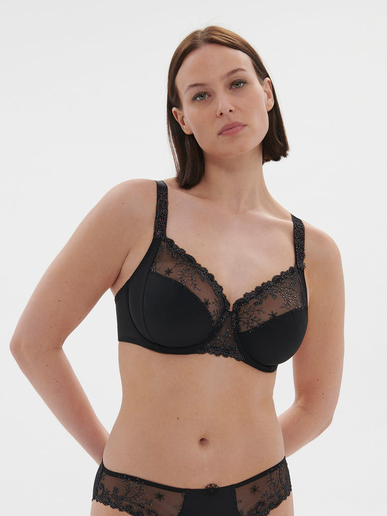 Soutien-gorge avec armature emboitant - Noir Gem