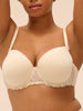 Soutien-gorge décolleté carré en spacer 3D - Beige Topaze