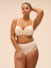 Soutien-gorge décolleté carré en spacer 3D - Beige Topaze