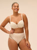 Soutien-gorge décolleté carré en spacer 3D - Beige Topaze