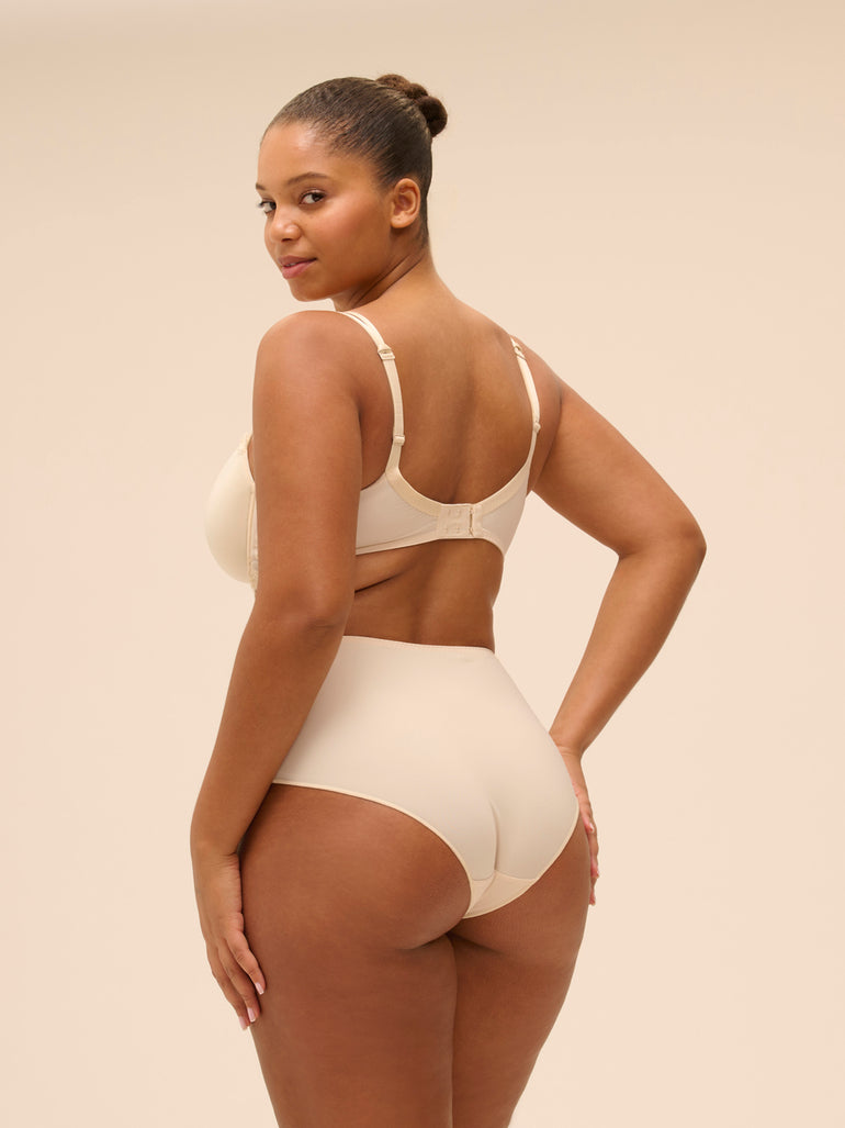 Soutien-gorge décolleté carré en spacer 3D - Beige Topaze