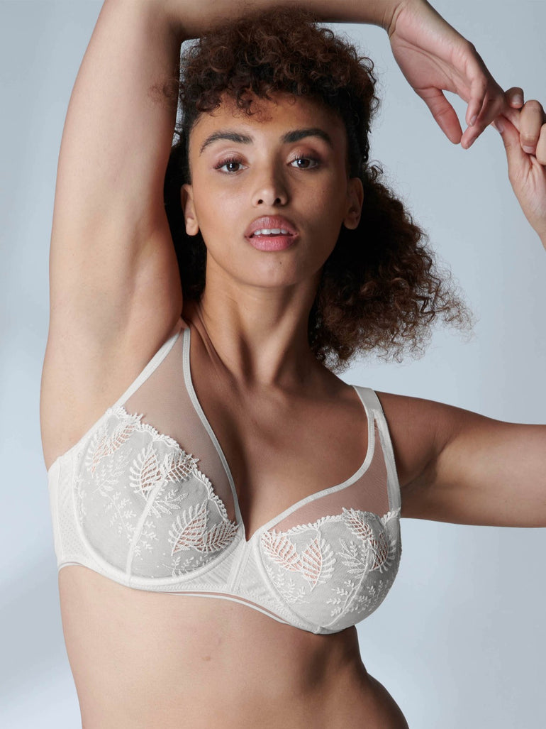 Soutien-gorge avec armature décolleté plongeant - Crême