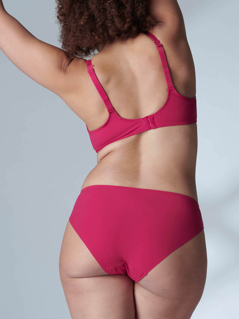 Soutien-gorge emboitant décolleté plongeant - Cranberry