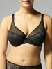 Soutien-gorge avec armatures décolleté plongeant - Noir