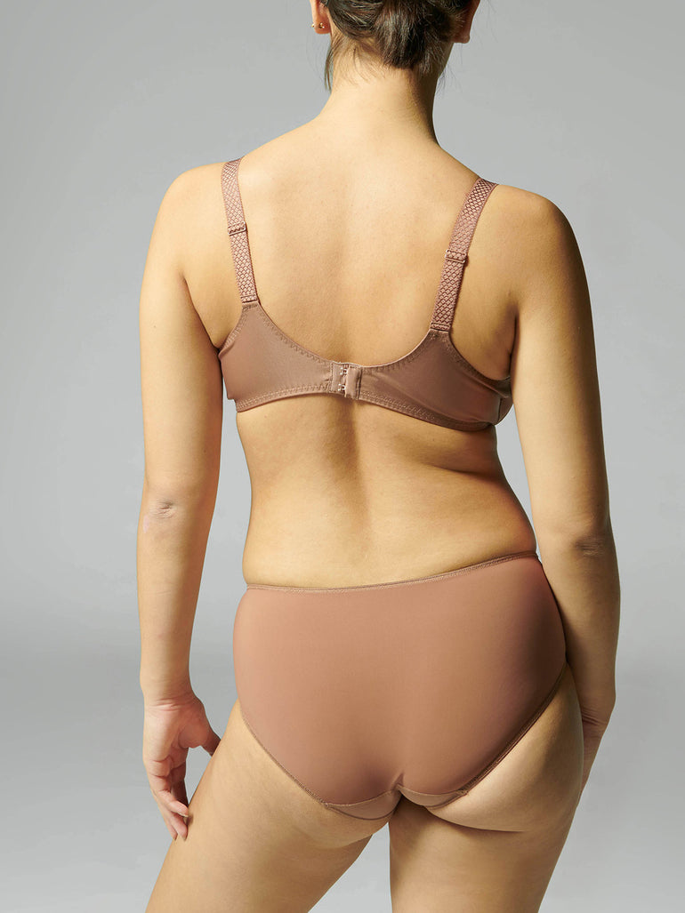 Soutien-gorge sans-armatures structuré - Brun coco