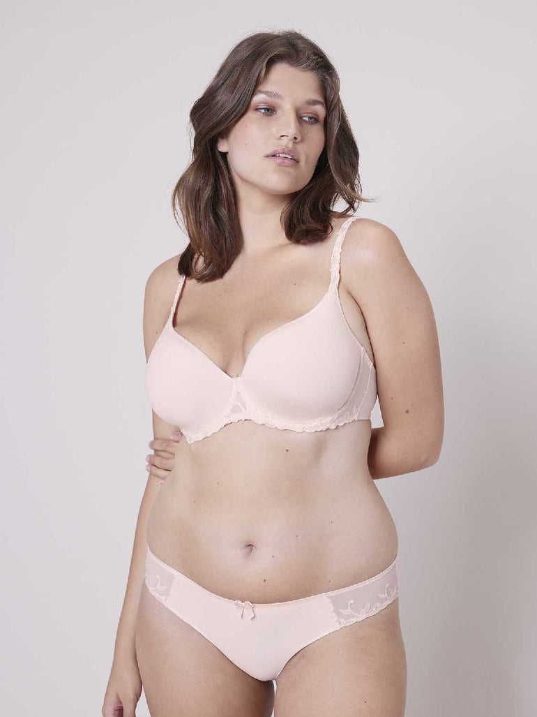 Soutien-gorge spacer décolleté plongeant - Poudre