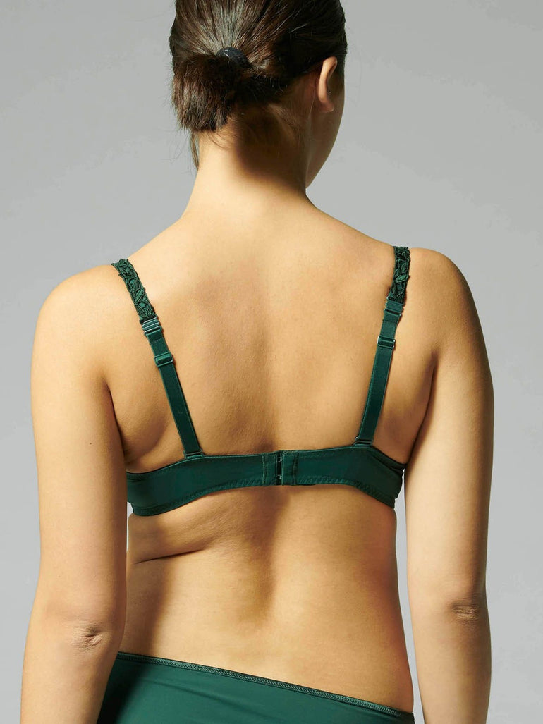 Soutien-gorge emboitant décolleté plongeant - Vert agate