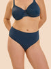 Culotte taille haute - Bleu pétrole