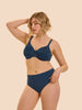 Culotte taille haute - Bleu pétrole