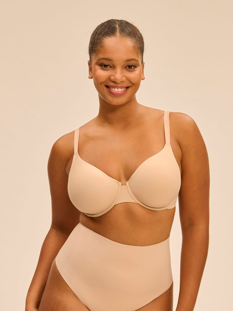 Soutien-gorge emboitant multi-positions sans couture - Peau Rosée