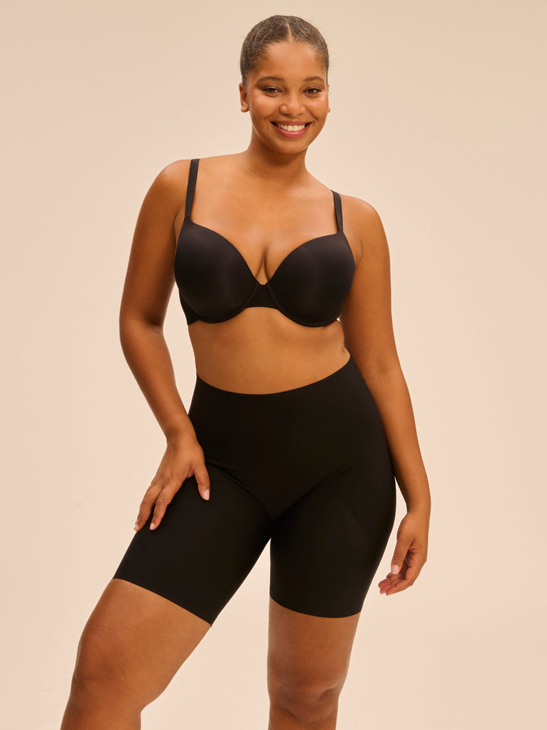 Soutien-gorge coque emboitante décolleté plongeant - Noir