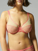 Soutien-gorge triangle emboitant décolleté plongeant - Papaye