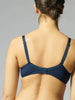 Soutien-gorge triangle emboitant décolleté plongeant - Bleu infini