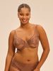 Soutien-gorge avec armature décolleté plongeant - Brun Tender