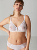 Soutien-gorge triangle emboitant décolleté plongeant - Blanc