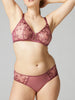 Soutien-gorge triangle emboitant décolleté plongeant - Rose diva