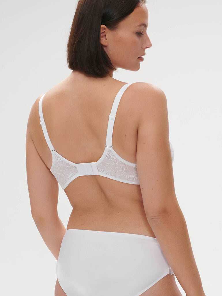 Soutien-gorge avec armature décolleté plongeant - Blanc