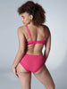 Soutien-gorge triangle emboitant décolleté plongeant - Fuschia