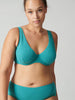 Soutien-gorge avec armatures décolleté plongeant - Bleu Saline