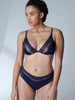 Soutien-gorge triangle avec armatures - Bleu Nuit