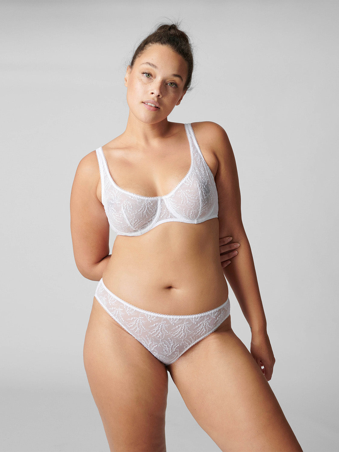 Soutien-gorge armatures décolleté galbé - Blanc