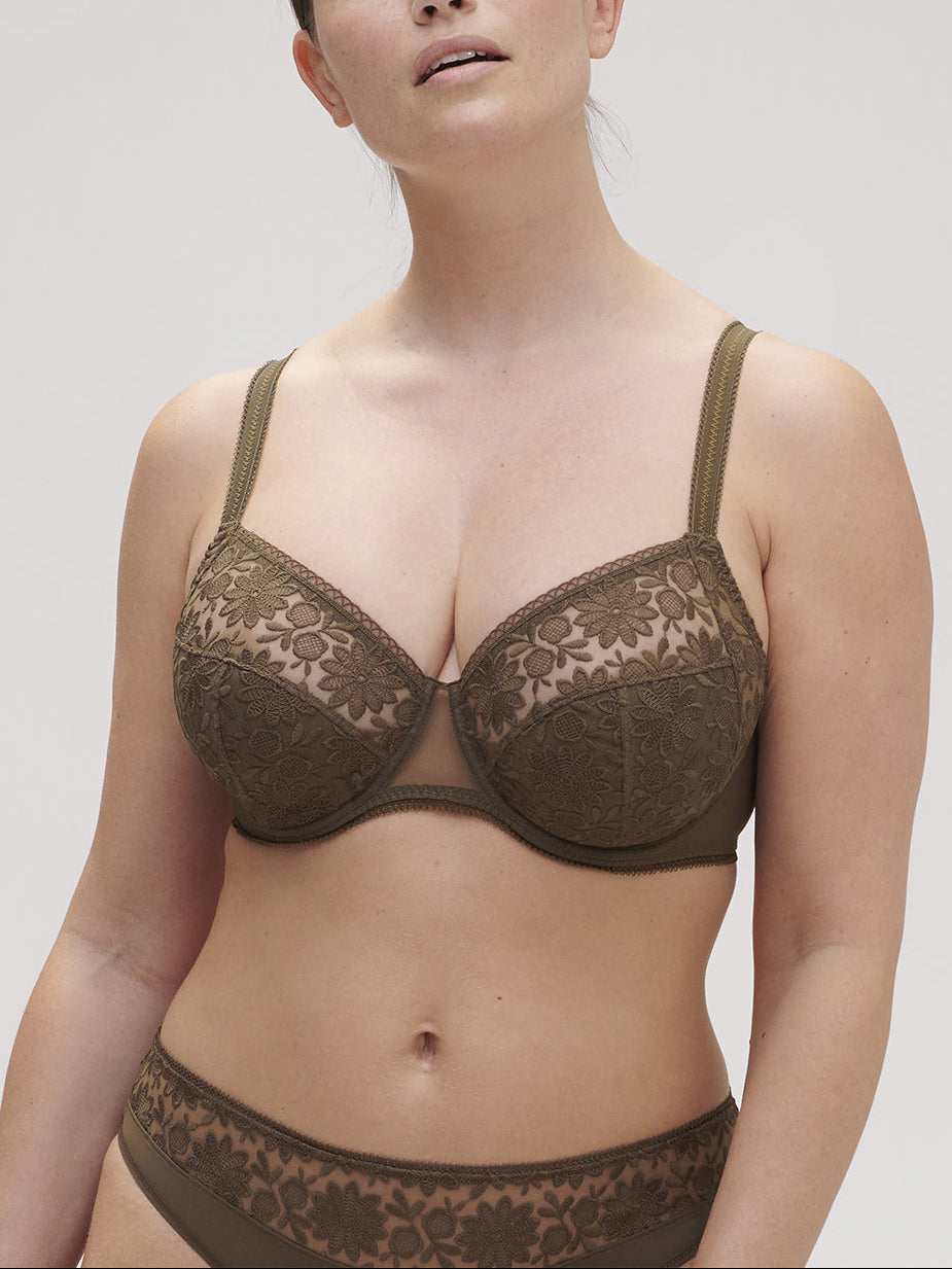 Soutien-gorge avec armatures emboitant - Vert Nomade