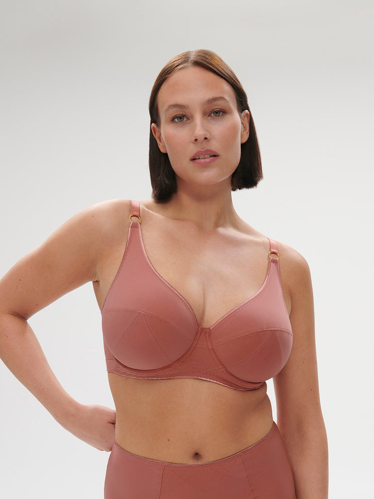 Soutien-gorge avec armatures décolleté - Litchi