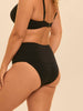 Culotte de bain taille haute - Noir