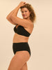 Culotte de bain taille haute - Noir