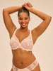 Soutien-gorge avec armature décolleté plongeant - Rose sakura