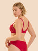 Soutien-gorge avec armature décolleté plongeant - Rouge Opéra