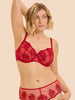 Soutien-gorge avec armature emboitant - Rouge Opéra