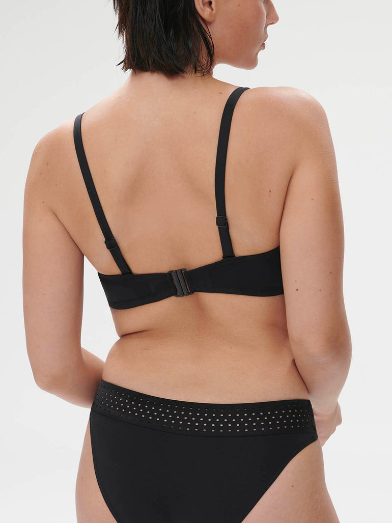 Haut de maillot de bain bandeau mousse avec armatures - Noir