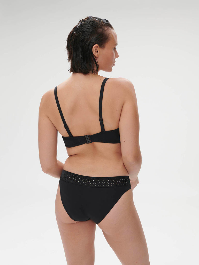 Haut de maillot de bain bandeau mousse avec armatures - Noir