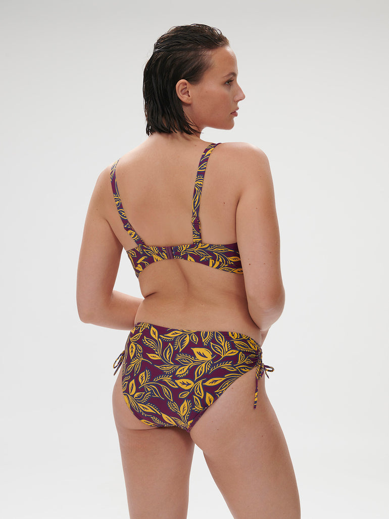 Haut de maillot de bain triangle avec armatures cachées - Imprimé Violet Agadir