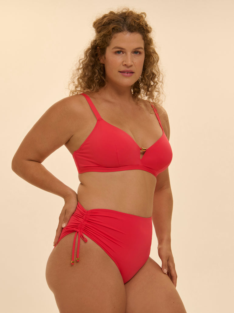 Culotte de bain taille haute - Flamingo