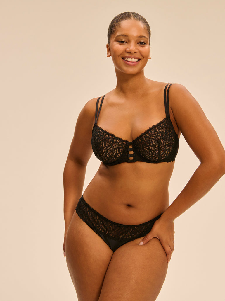 Soutien-gorge corbeille - Noir