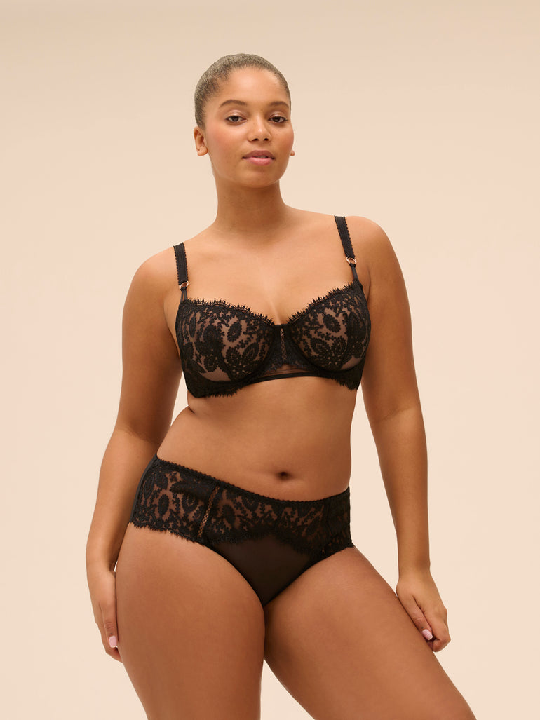 Soutien-gorge corbeille - Noir