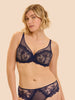 Soutien-gorge avec armature décolleté plongeant - Minuit