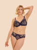Soutien-gorge avec armature décolleté plongeant - Minuit