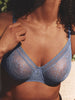 Soutien-gorge avec armatures moulé décolleté plongeant - Bleu Chambray