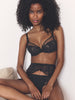 Soutien-gorge avec armature décolleté plongeant - Noir