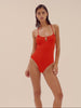 Maillot de bain 1 pièce sans armature - Orange Grenadier